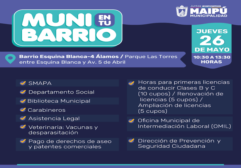 servicios municipales muni maipu