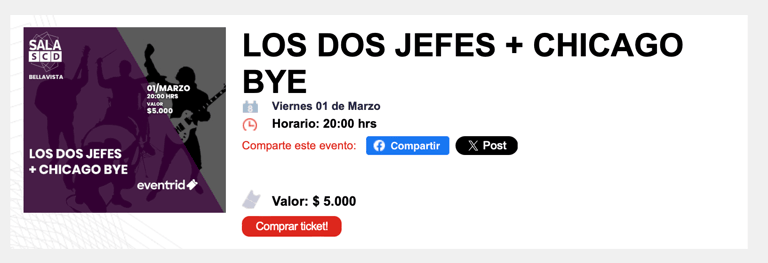 bandas maipucinas en sala scd bellavista
