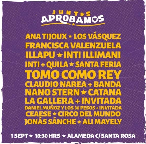 Apruebo y Rechazo se preparan para cierre de campaña este 1 de septiembre