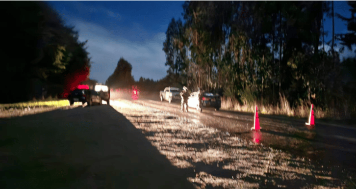 Foto carabineros en Quilaco, gentileza radio Bío Bío