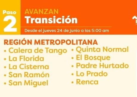 10 comunas salen de cuarentena en la Región Metropolitana