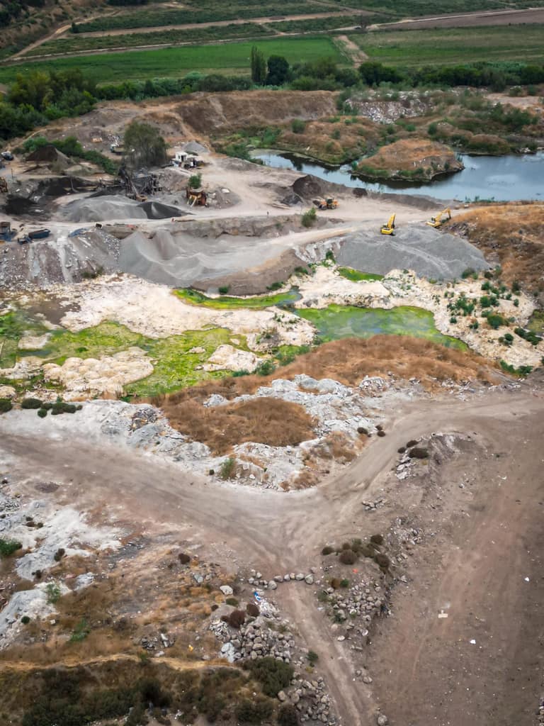 extracción ilegal de áridos en el sector de Rinconada Rural
