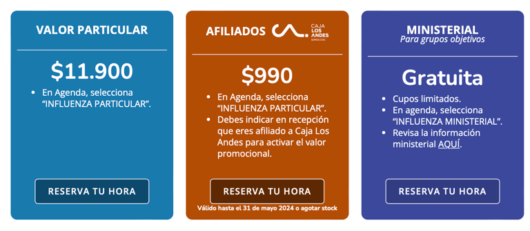 vacuna contra la influenza en maipu