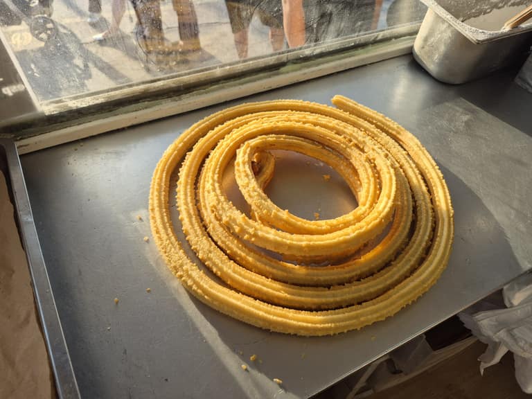 Una rosca de churros.