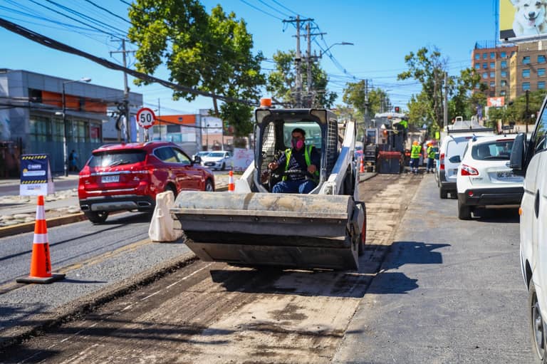 trabajos de pavimentación avenida pajaritos taco en maipu
