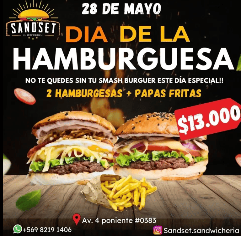 Día de la hamburguesa en Maipú