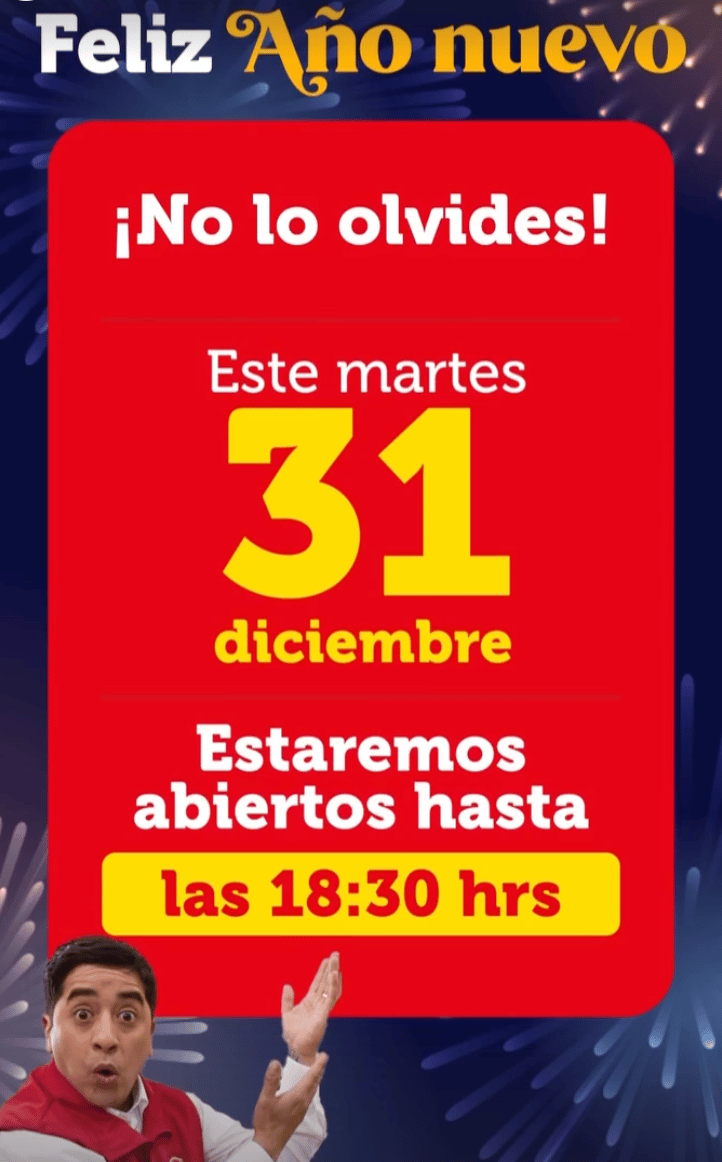 horario de cierre Santa isabel supermercado