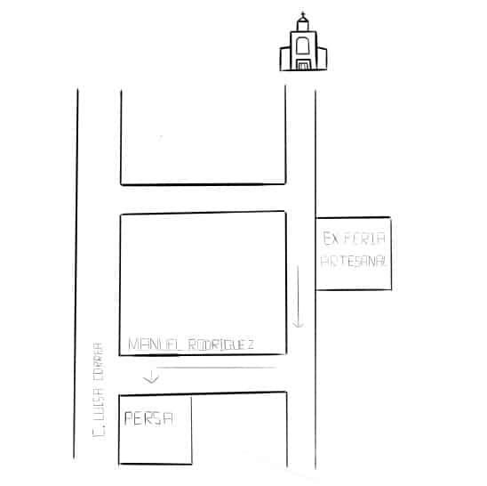 Mapa explicativo para llegar al persa de Maipú