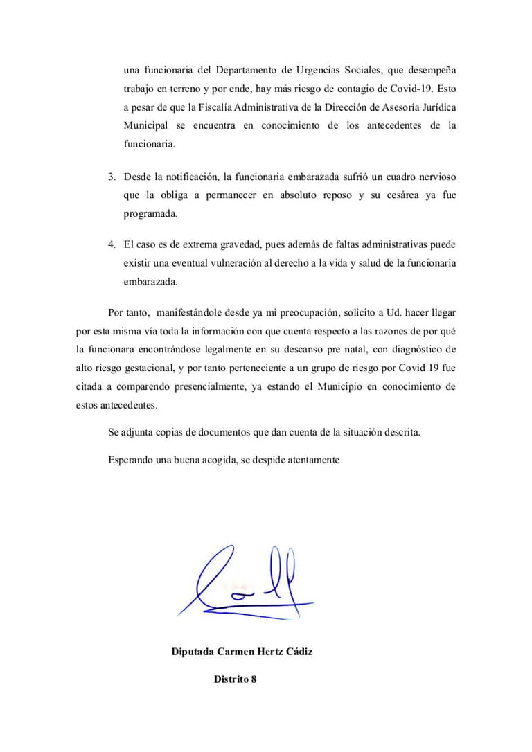 Ubícate: Municipalidad de Maipú expone a funcionaria embarazada de alto riesgo a audiencia de careo en plena cuarentena