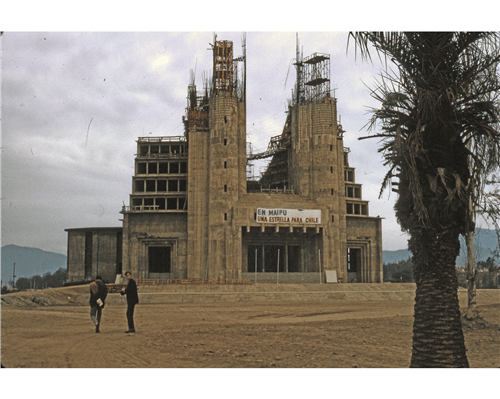 Construcción del Templo Votivo de Maipú, 1967 | Fuente: Karl Kindel