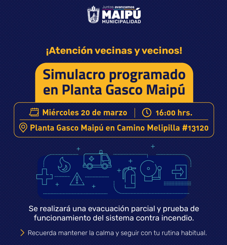 simulacro planta gasco maipu