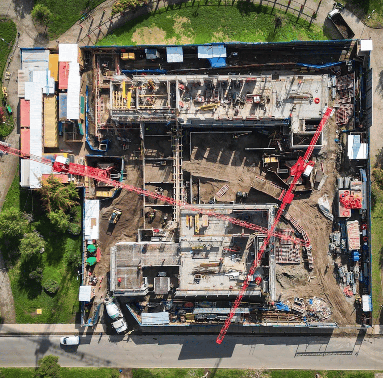 Avance de obras comisaría La Farfana, Maipú.
