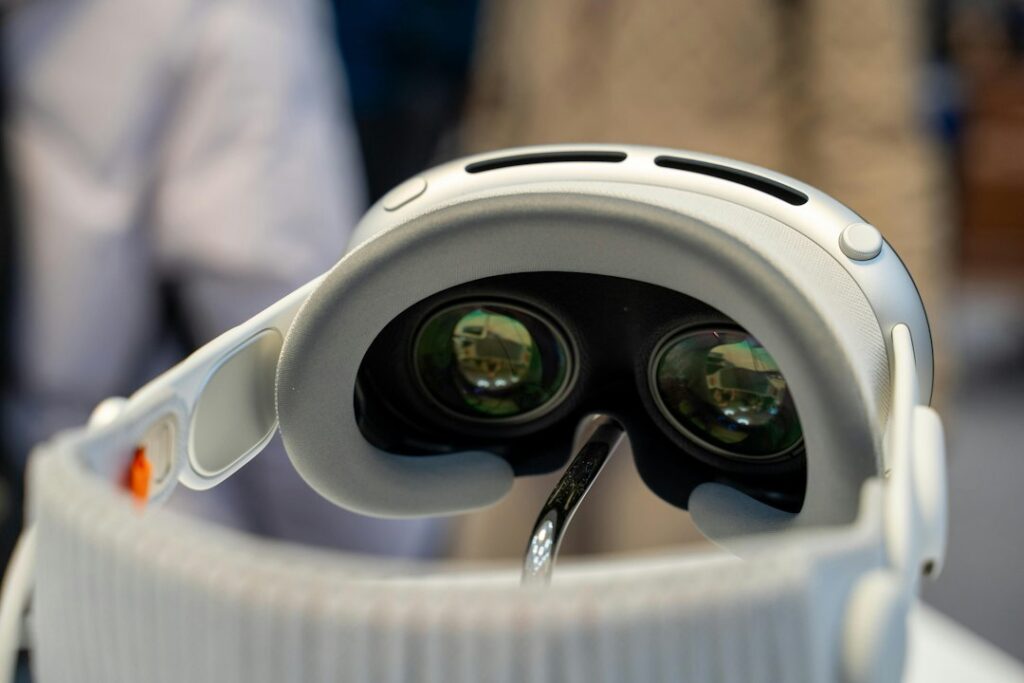 Gafas de realidad virtual en primer plano.