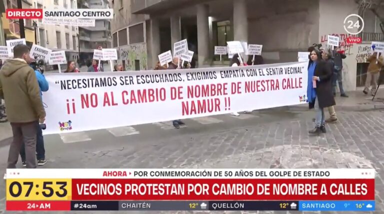 Protesta en Calle Namur