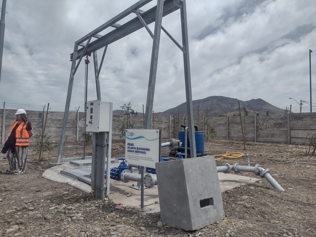 Planta Elevadora de Aguas Servidas (PEAS) que se instalaría en Santa María
