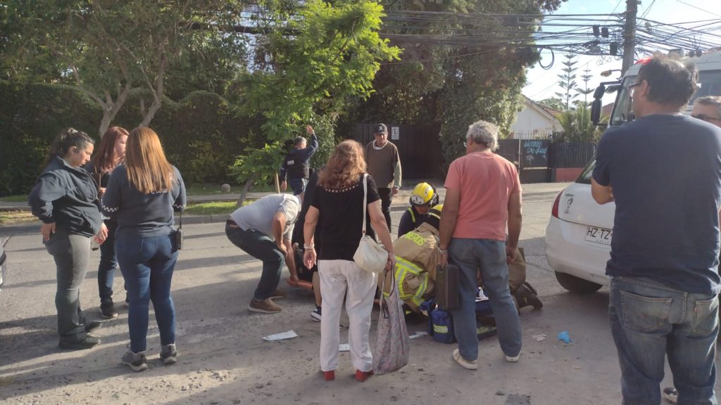 Ciclista protagonizó choque contra una moto en Maipú