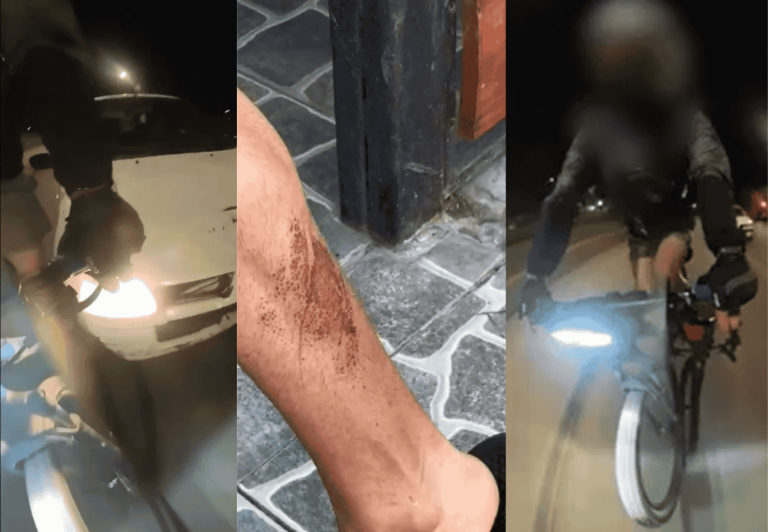 Ciclista graba un intento de encerrona