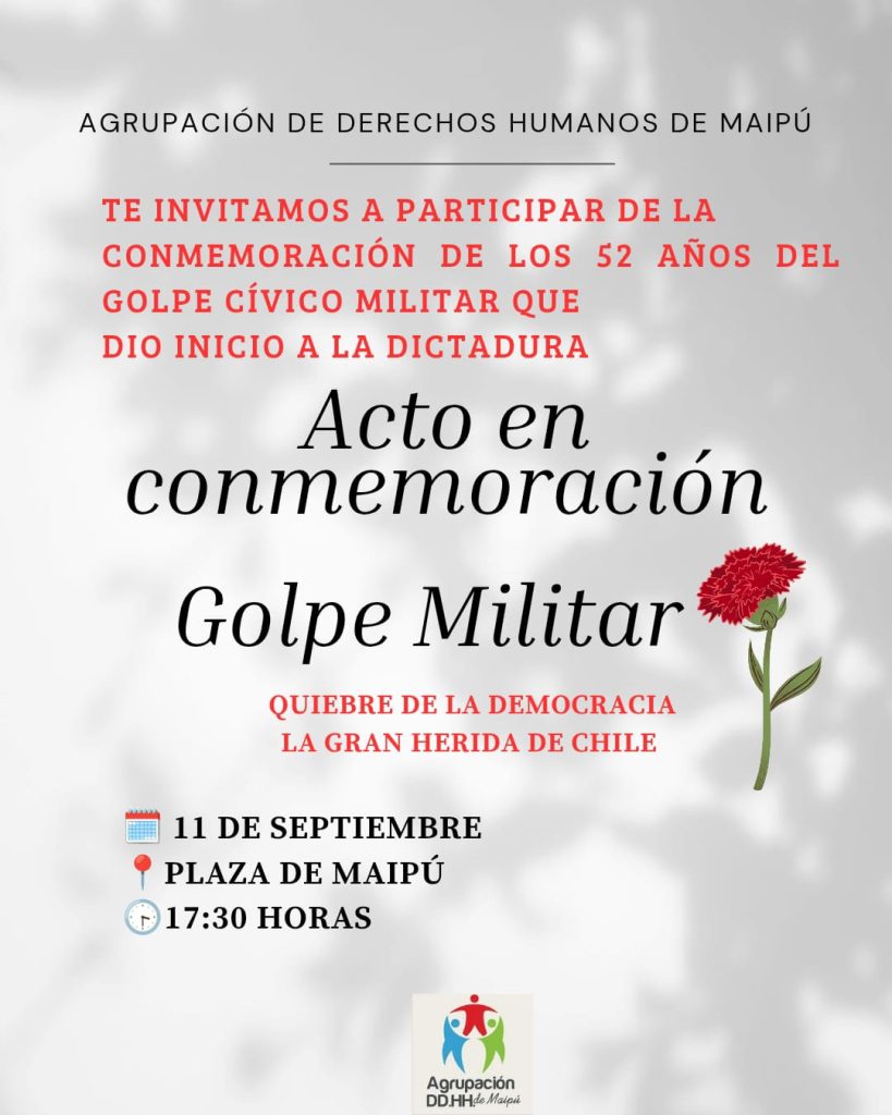 Conmemoraciones del 11 de septiembre en Maipú: revisa las convocatorias para este jueves 1 11 de septiembre en Maipú