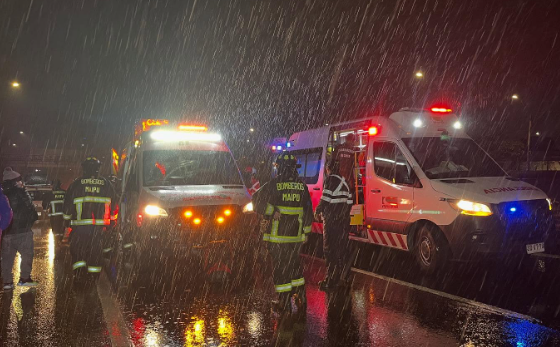 Colisión múltiple en intersección de Américo Vespucio con Avenida Los Pajaritos: 5 lesionados y 1 herido de gravedad 1 colisión múltiple en Maipú