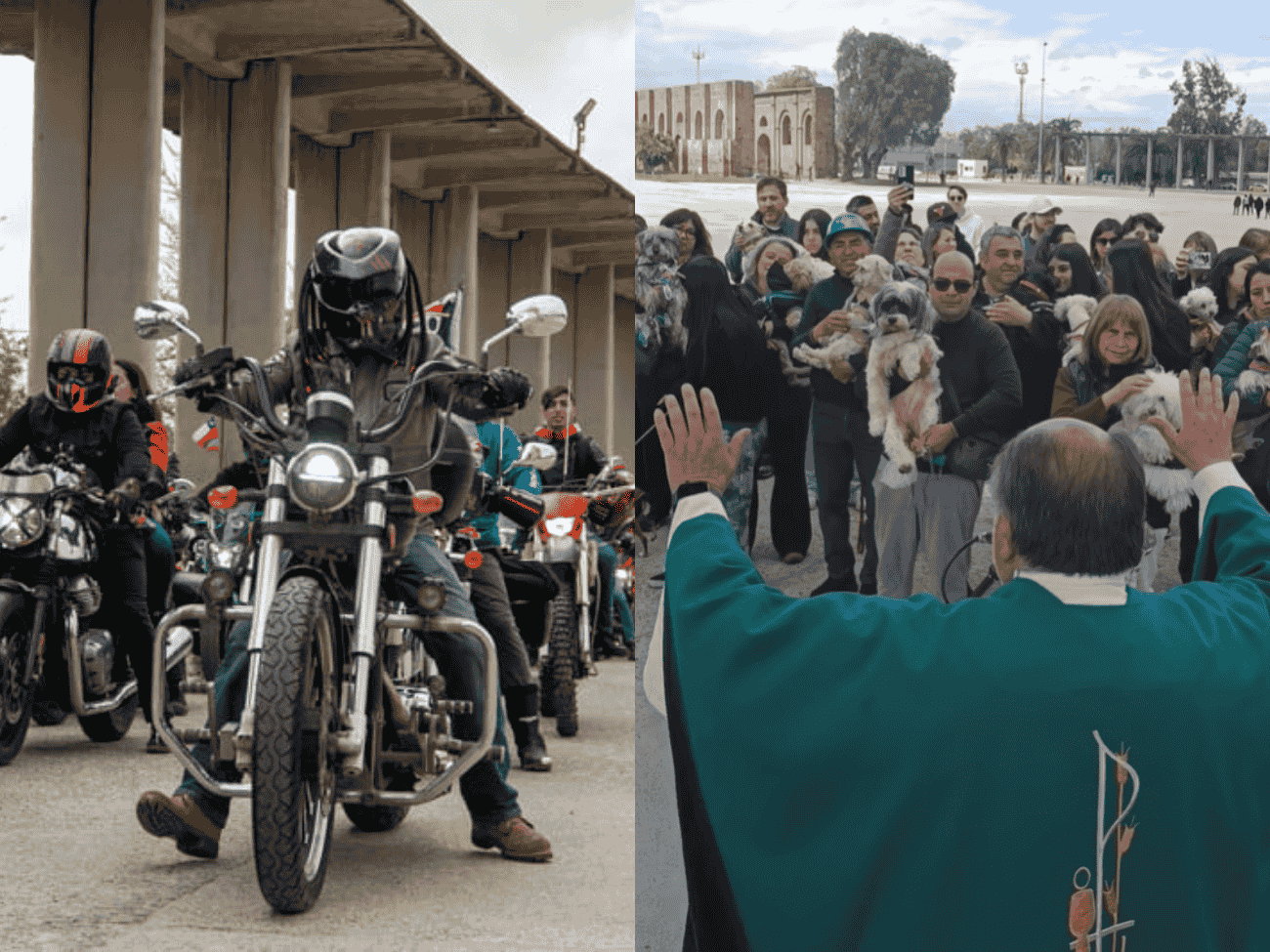 Bendición de mascotas y motociclistas se realizó este fin de semana en el Templo Votivo de Maipú