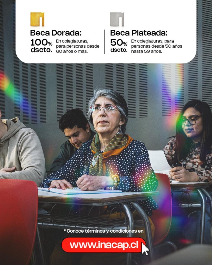 inacap beca plateada dorada