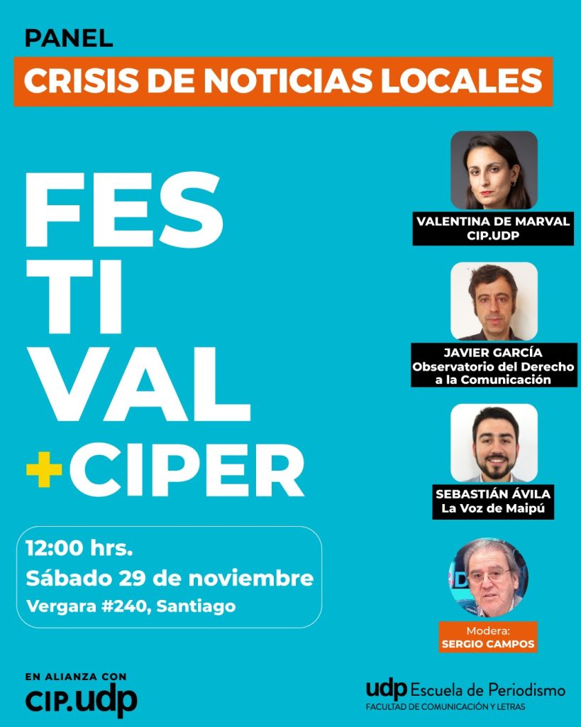 La Voz de Maipú estará en el Festival +Ciper 2025: participará en mesa sobre la crisis de noticias locales 2 ciper la voz de maipu