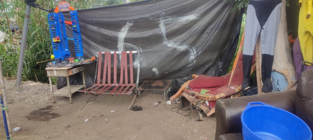 Rescatan a perrita junto a sus cachorros tras operativo: Carabineros y equipos municipales desalojaron 2 rucos en Maipú 4 rescate de cachorros en operativo