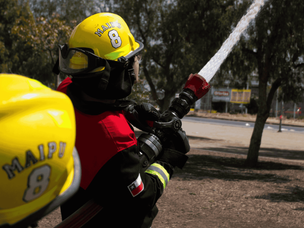 Primera competencia del Cuerpo de Bomberos de Maipú