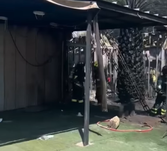 Incendio a Complejo Deportivo de Roberto Cereceda