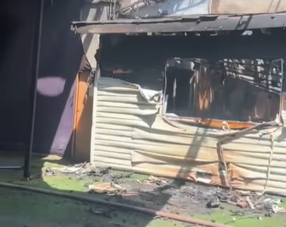 Incendio a Complejo Deportivo de Roberto Cereceda