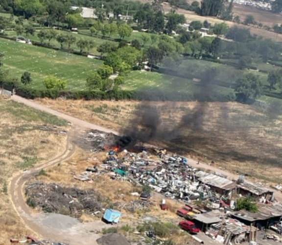 Incendio en zona de pastizales en Maipú