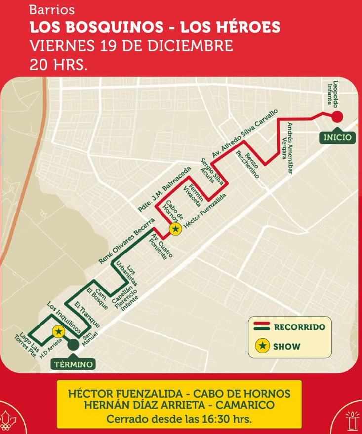 La Caravana Navideña pasará por los barrios Los Bosquinos, Los Héroes, Longitudinal, Lo Errázuriz y Sol Poniente este fin de semana 2 image 29