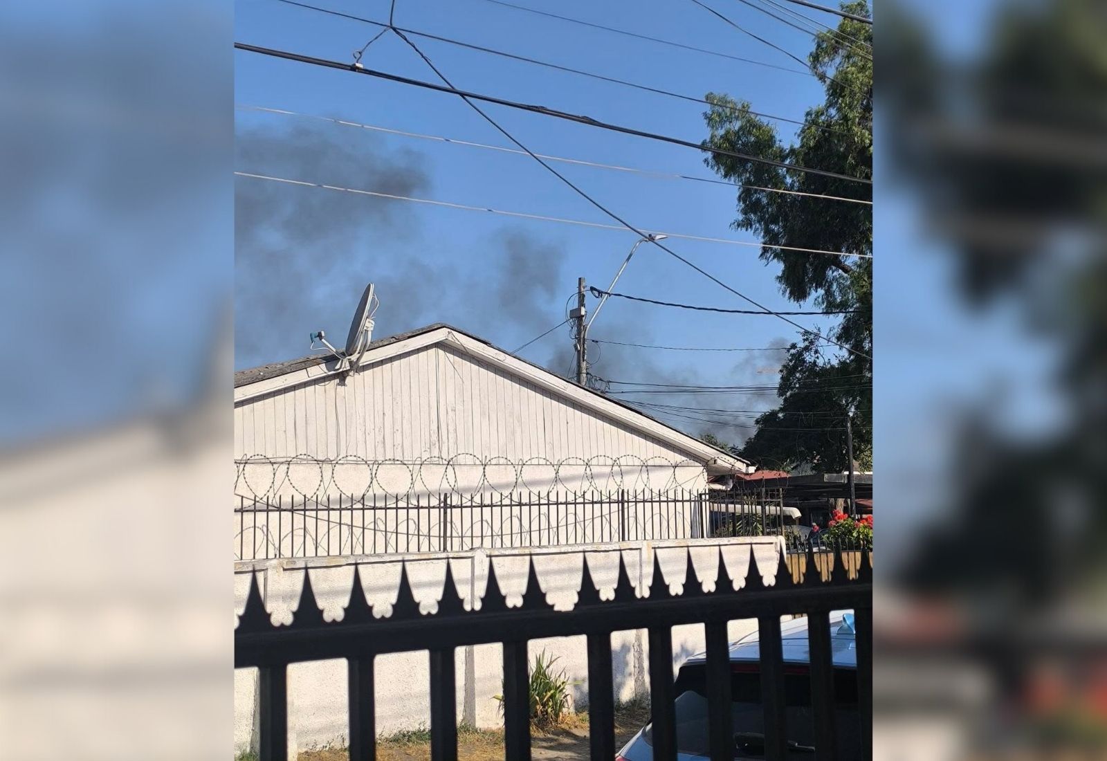 Incendio en Maipú provoca densa nube de humo en Camino Melipilla