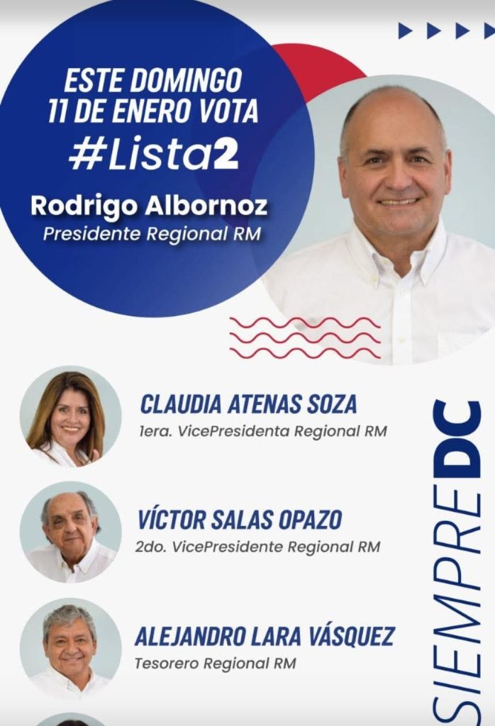 Elecciones DC: El "histórico" Luis Gómez busca representar a Maipú en la Junta Nacional con un llamado a la unidad 2 foto lista 2 Candidatos