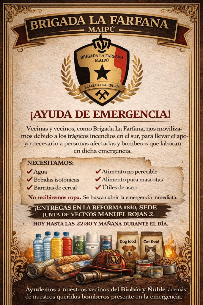 puntos de acopio por incendios 