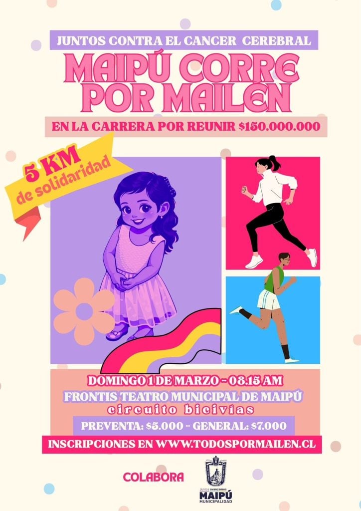 Maipú Corre por Mailén: este domingo es la corrida solidaria para ayudar a niña de 2 años con tumor cerebral 1 todos por mailen corrida familiar