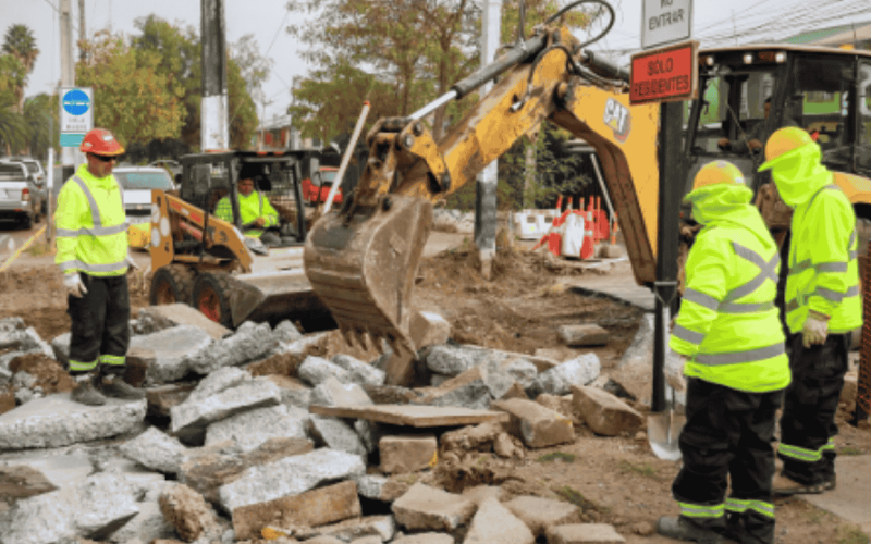 Obras de pavimentación