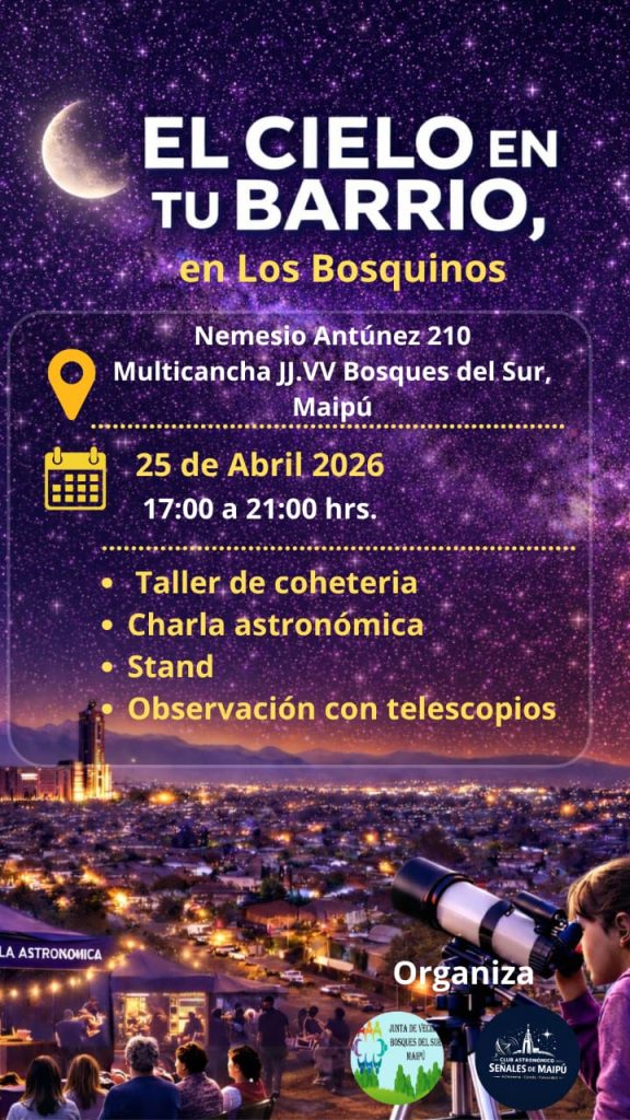 Astronomía en Los Bosquinos: club astronómico prepara actividad gratuita para este sábado 2 astronomía