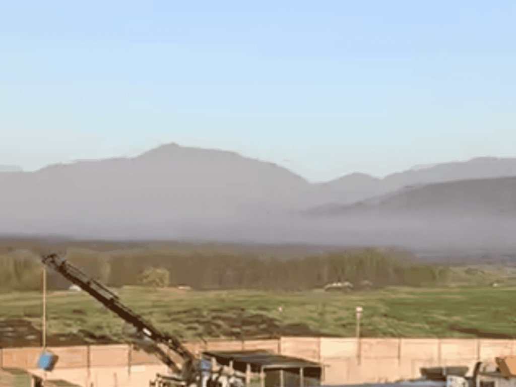 Humo cerca del Zanjón de la Aguada
