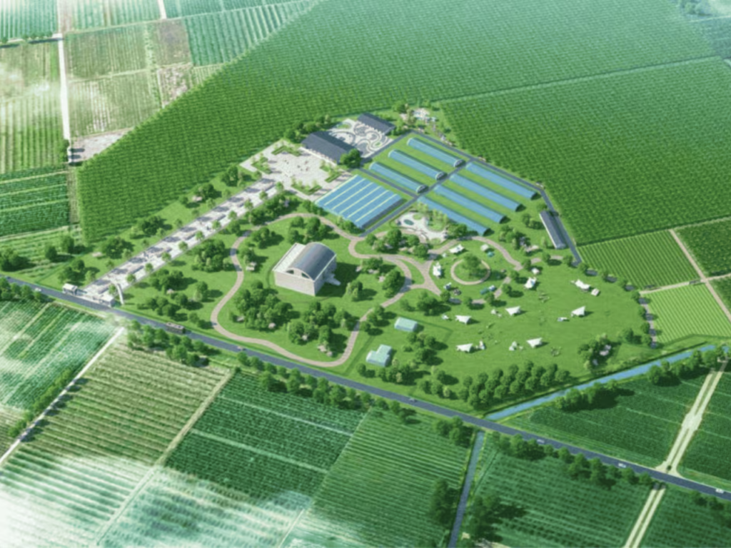 Modelo de la futura Granja Demostrativa en Maipú